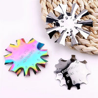 Pro 12 Style Easy French Smile Cut V Line Edge Trimmer Nail Cutter Almond Design Nail Stencil Styling Mold French Manicure Tools