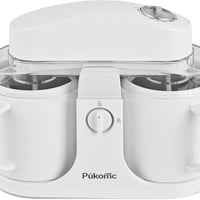 Ice Cream Maker Machine for Home Use, with Two Ice Cream Bowls,Simple Operation and Easy to Clean,White